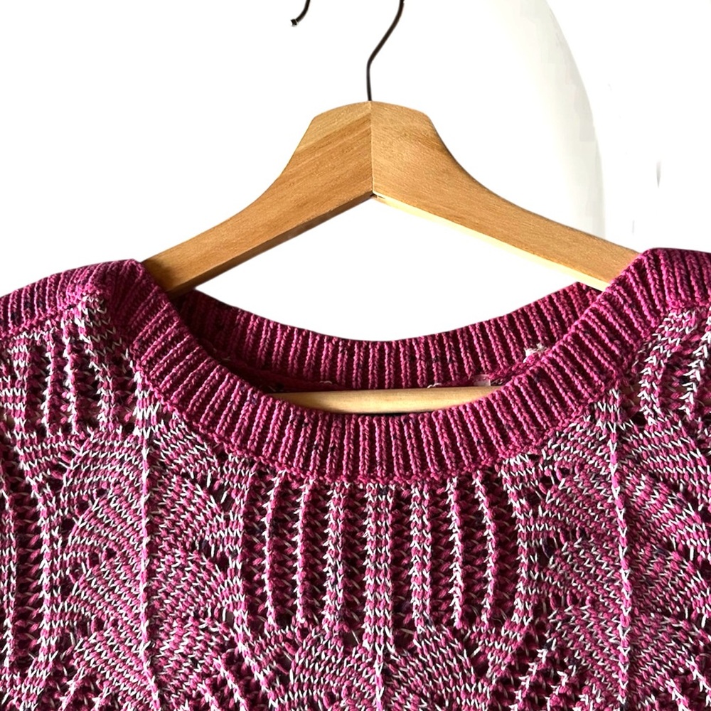 Nic+Zoe Tri-Color Sweater Crochet Look - Picture 3 of 12